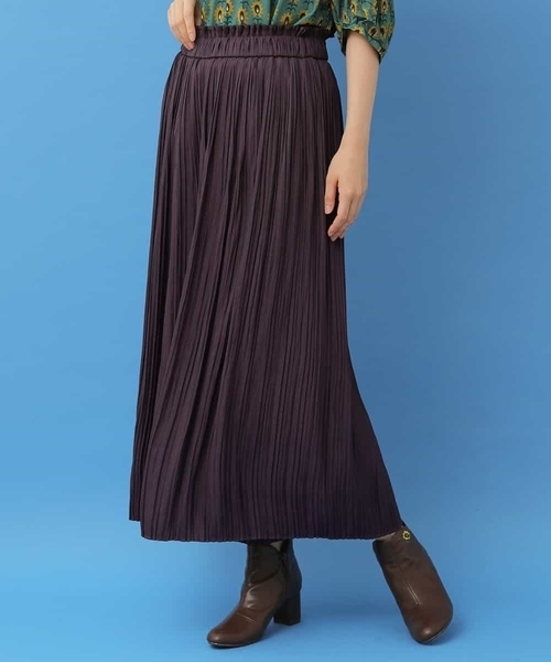 Jocomomola(ホコモモラ)の「Flexible プリーツワイドパンツ(その他パンツ・レディース・グリーン/パープル・40)」の2枚目の写真