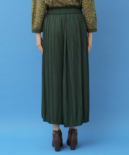 Jocomomola(ホコモモラ)の「Flexible プリーツワイドパンツ(その他パンツ・レディース・グリーン/パープル・40)」の4枚目の写真