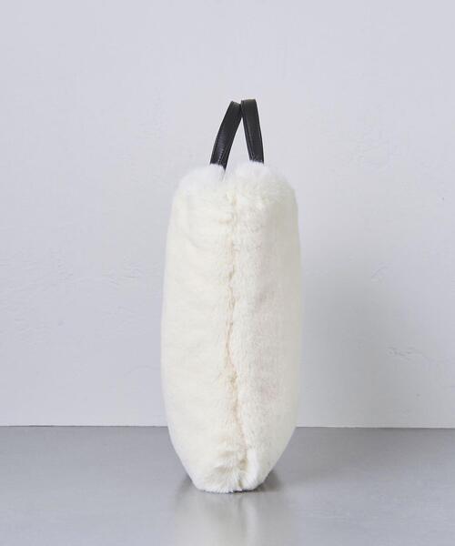 UNITED ARROWS（ユナイテッドアローズ）の「＜UNITED ARROWS＞フェイクファー フラット トートバッグ†（トートバッグ・レディース・ブラック/オフホワイト・FREE）」の12枚目の写真