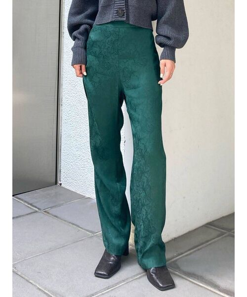 EMODA（エモダ）の「ペイズリールーズストレートパンツ（その他パンツ・レディース・その他1/グリーン/その他・FREE）」の2枚目の写真