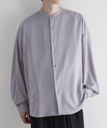 【ユウ×JUNRed】ワイドスリーブグロスバンドカラーシャツ
