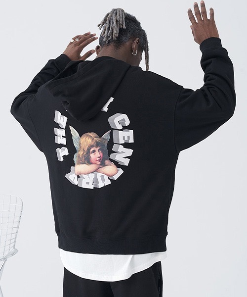 HARSH AND CRUEL（ハーシュアンドクルーエル）の「【Harsh and Cruel】Angel Graphic Loose Hoodie HC21S42（パーカー・メンズ・ホワイト/ブラック・M/L）」の7枚目の写真