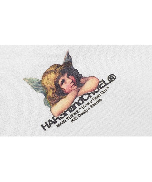 HARSH AND CRUEL（ハーシュアンドクルーエル）の「【Harsh and Cruel】Angel Graphic Loose Hoodie HC21S42（パーカー・メンズ・ホワイト/ブラック・M/L）」の12枚目の写真