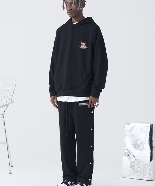 HARSH AND CRUEL（ハーシュアンドクルーエル）の「【Harsh and Cruel】Angel Graphic Loose Hoodie HC21S42（パーカー・メンズ・ホワイト/ブラック・M/L）」の11枚目の写真