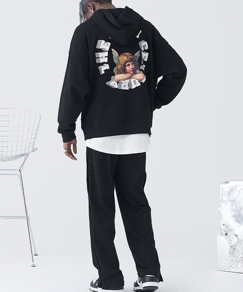 HARSH AND CRUEL（ハーシュアンドクルーエル）の「【Harsh and Cruel】Angel Graphic Loose Hoodie HC21S42（パーカー・メンズ・ホワイト/ブラック・M/L）」の15枚目の写真