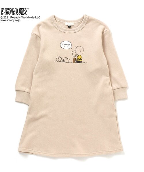 PEANUTS（ピーナッツ）の「4色2柄PEANUTSコラボプリントワンピース（ワンピース・キッズ・ミント/クリーム/ベージュ/ピンク・140/100/110/80/95/120/130/90）」の2枚目の写真