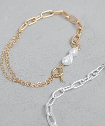 DISCOAT | バロックパールチェーンネックレス(ネックレス)