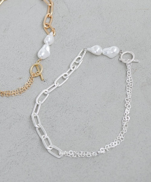 DISCOAT（ディスコート）の「バロックパールチェーンネックレス（ネックレス・レディース・シルバー/ゴールド・FREE）」の5枚目の写真