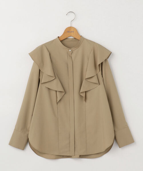 NOLLEY’S(ノーリーズ)の「ラッフルパール釦ブラウス(シャツ/ブラウス・レディース・ブラック/ベージュ・38)」の10枚目の写真