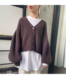 BLACK BY MOUSSY | volume sleeve cardigan（ボリュームスリーブカーディガン）(カーディガン/ボレロ)