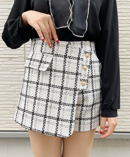 セール ツイード柄ラップショートパンツ スカート Loueme ルエム のファッション通販 Zozotown