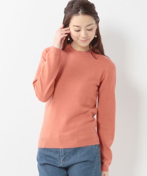 Jewel Changes（ジュエルチェンジズ）の「JOC カシミヤ　ウール クルーネック　プルオーバー（ニット/セーター・レディース・オフホワイト/グレー/ピンク/ブラック・フリー）」の4枚目の写真