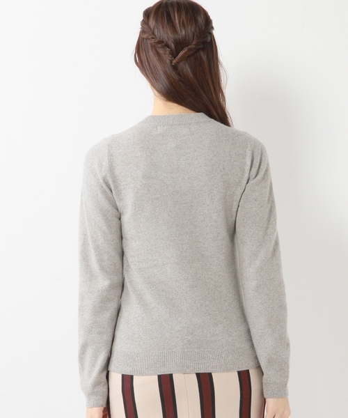 Jewel Changes（ジュエルチェンジズ）の「JOC カシミヤ　ウール クルーネック　プルオーバー（ニット/セーター・レディース・オフホワイト/グレー/ピンク/ブラック・フリー）」の5枚目の写真