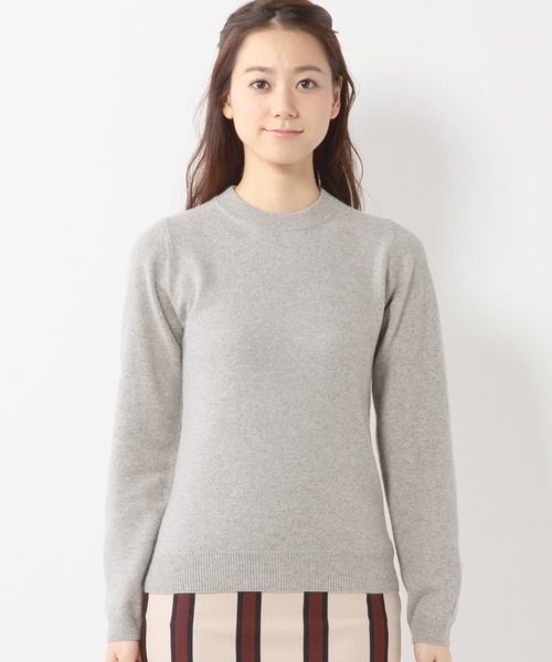 Jewel Changes（ジュエルチェンジズ）の「JOC カシミヤ　ウール クルーネック　プルオーバー（ニット/セーター・レディース・オフホワイト/グレー/ピンク/ブラック・フリー）」の6枚目の写真