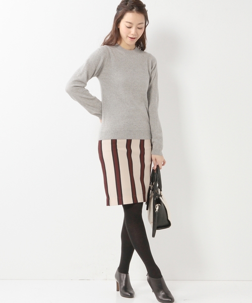 Jewel Changes（ジュエルチェンジズ）の「JOC カシミヤ　ウール クルーネック　プルオーバー（ニット/セーター・レディース・オフホワイト/グレー/ピンク/ブラック・フリー）」の8枚目の写真