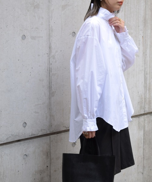 Marient（マリエント）の「フリルスタンドシャツ/ブラウス（シャツ/ブラウス・レディース・ホワイト・FREE）」の2枚目の写真