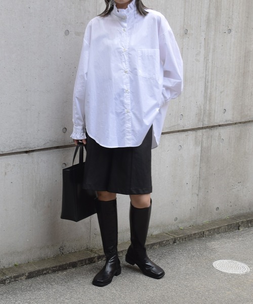 Marient（マリエント）の「フリルスタンドシャツ/ブラウス（シャツ/ブラウス・レディース・ホワイト・FREE）」の3枚目の写真