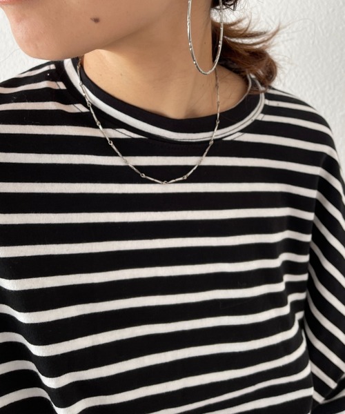 wee9s（ウィークス）の「loose silhouette over size border tee