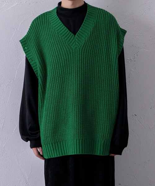 Adoon plain（アドーンプレーン）の「【Adoon plain】2wayニット（ニット/セーター・メンズ・ライトブルー/ブラック/オフホワイト/グリーン/マスタード・MEDIUM/LARGE）」の4枚目の写真