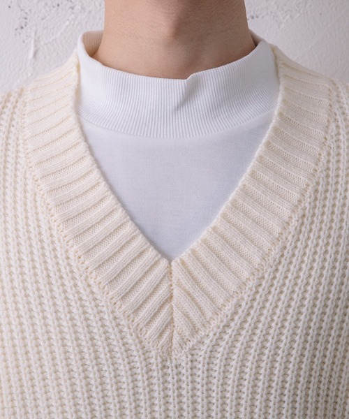 Adoon plain（アドーンプレーン）の「【Adoon plain】2wayニット（ニット/セーター・メンズ・ライトブルー/ブラック/オフホワイト/グリーン/マスタード・MEDIUM/LARGE）」の13枚目の写真