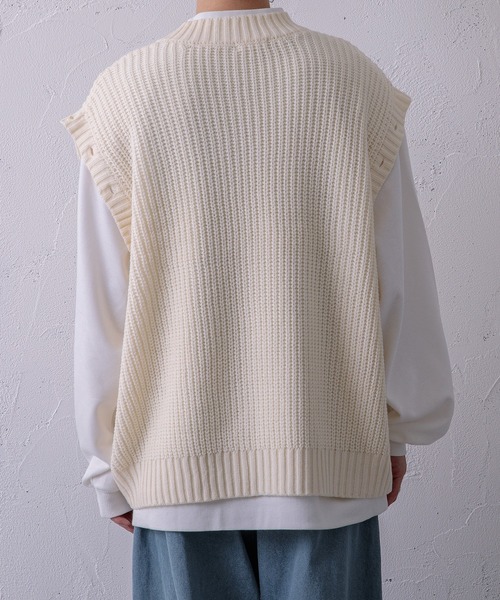 Adoon plain（アドーンプレーン）の「【Adoon plain】2wayニット（ニット/セーター・メンズ・ライトブルー/ブラック/オフホワイト/グリーン/マスタード・MEDIUM/LARGE）」の6枚目の写真