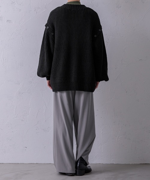 Adoon plain（アドーンプレーン）の「【Adoon plain】2wayニット（ニット/セーター・メンズ・ライトブルー/ブラック/オフホワイト/グリーン/マスタード・MEDIUM/LARGE）」の7枚目の写真