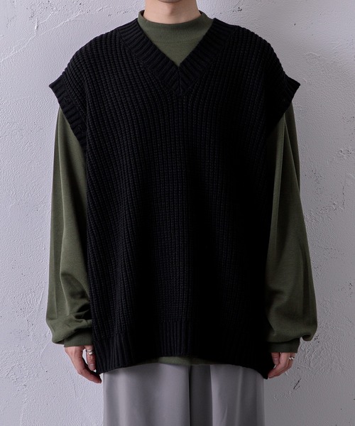 Adoon plain（アドーンプレーン）の「【Adoon plain】2wayニット（ニット/セーター・メンズ・ライトブルー/ブラック/オフホワイト/グリーン/マスタード・MEDIUM/LARGE）」の14枚目の写真