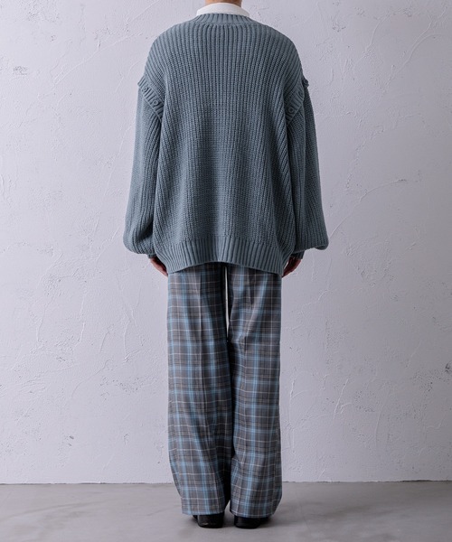 Adoon plain（アドーンプレーン）の「【Adoon plain】2wayニット（ニット/セーター・メンズ・ライトブルー/ブラック/オフホワイト/グリーン/マスタード・MEDIUM/LARGE）」の16枚目の写真