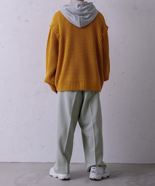 Adoon plain（アドーンプレーン）の「【Adoon plain】2wayニット（ニット/セーター・メンズ・ライトブルー/ブラック/オフホワイト/グリーン/マスタード・MEDIUM/LARGE）」の17枚目の写真