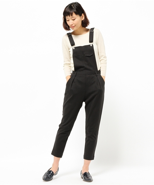 OUTLET（アウトレット）の「【Discoat Petit】TCポンチサロペット（サロペット/オーバーオール・レディース・カーキ/グレー/ブラック・FREE）」の2枚目の写真