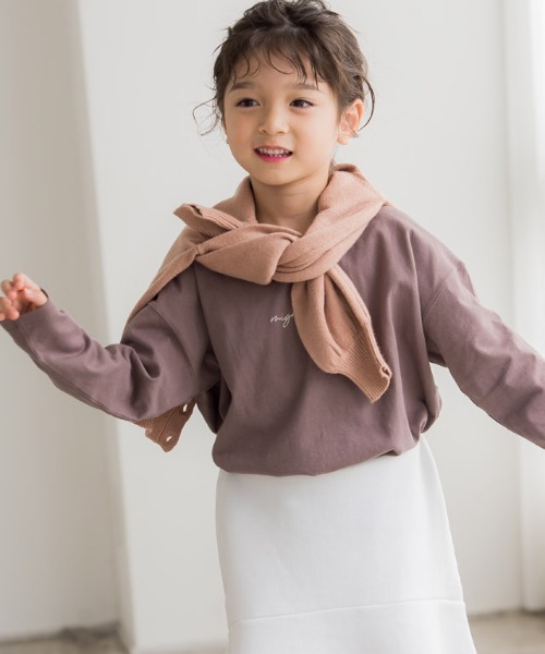 lulpini（ルルピー二）の「kids　裏起毛マーメイドスカート（スカート・キッズ・オフホワイト/オレンジ/ラベンダー・S/M/L）」の16枚目の写真