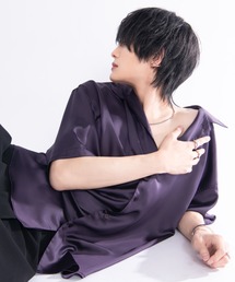 ADRER | ADRER extra quality polysatin open color shirt/エキストラクオリティーポリサテンオープンカラーシャツ(シャツ/ブラウス)