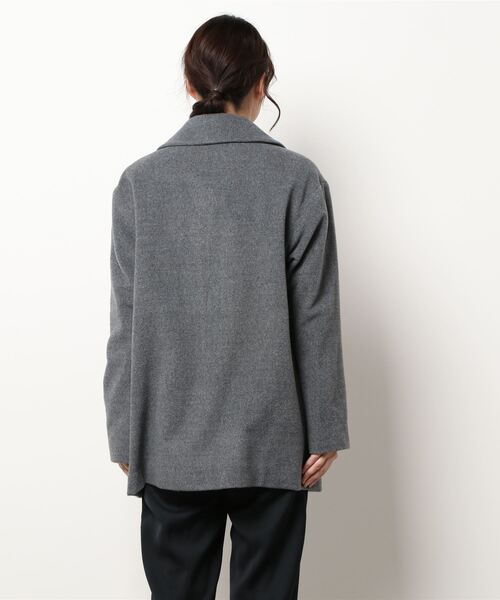 49AV.junko shimada(フォーティーナインアベニュージュンコシマダ)の「ハーフカラーコート(ステンカラーコート・レディース・グレー/レッド・M)」の5枚目の写真