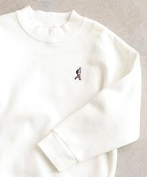 coen | 【coen キッズ】ワンポイント刺繍裏起毛モックネックスウェット(スウェット)