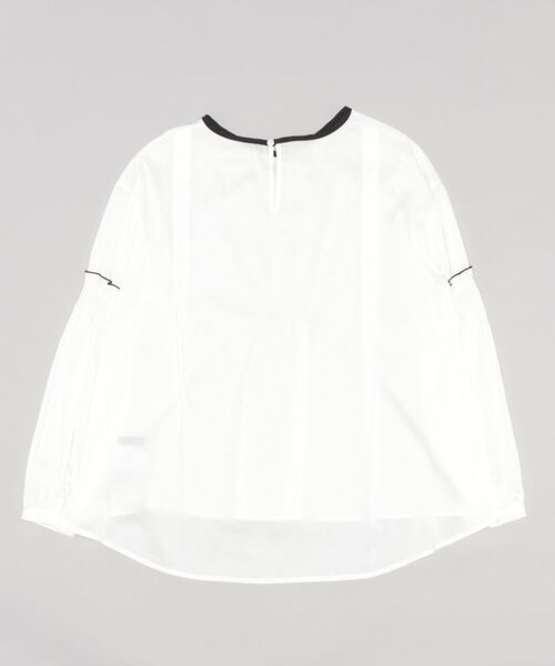 BDONNA（ビドンナ）の「バンブータンブラー　シアーデザインブラウス（シャツ/ブラウス・レディース・ホワイト/イエロー・MEDIUM）」の8枚目の写真