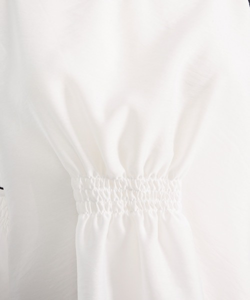 BDONNA（ビドンナ）の「バンブータンブラー　シアーデザインブラウス（シャツ/ブラウス・レディース・ホワイト/イエロー・MEDIUM）」の5枚目の写真