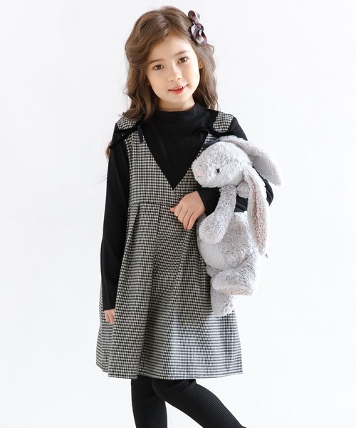 Bee des Bee（ビーデスビー）の「ドッキングワンピース（ワンピース・キッズ・ブラック/ベージュ/チャコール・130cm/140cm/150cm/110cm/100cm/120cm）」の8枚目の写真