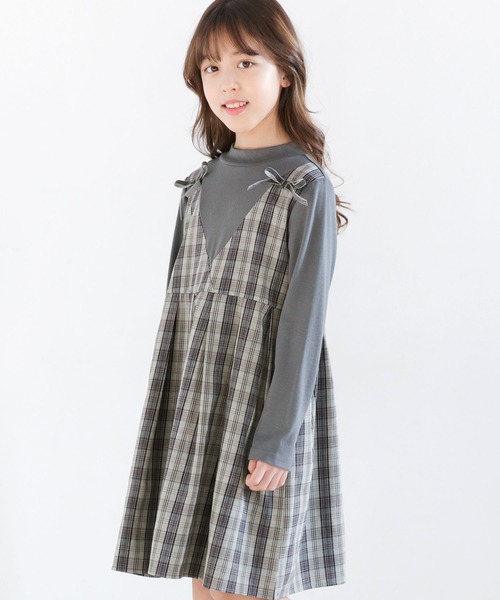 Bee des Bee（ビーデスビー）の「ドッキングワンピース（ワンピース・キッズ・ブラック/ベージュ/チャコール・130cm/140cm/150cm/110cm/100cm/120cm）」の14枚目の写真