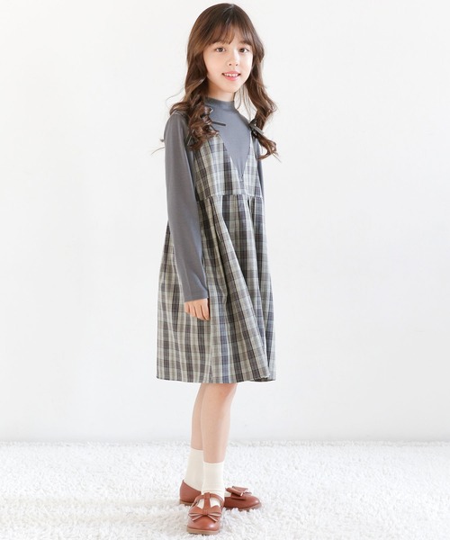 Bee des Bee（ビーデスビー）の「ドッキングワンピース（ワンピース・キッズ・ブラック/ベージュ/チャコール・130cm/140cm/150cm/110cm/100cm/120cm）」の15枚目の写真