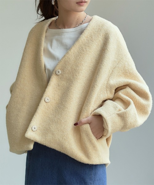 titivate（ティティベイト）の「ﾎﾞﾘｭｰﾑｽﾘｰﾌﾞｺﾝﾊﾟｸﾄﾌﾞﾙｿﾞﾝ（ブルゾン・レディース・アイボリー/イエロー/ライトグリーン・S/M）」の3枚目の写真