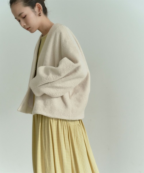 titivate（ティティベイト）の「ﾎﾞﾘｭｰﾑｽﾘｰﾌﾞｺﾝﾊﾟｸﾄﾌﾞﾙｿﾞﾝ（ブルゾン・レディース・アイボリー/イエロー/ライトグリーン・S/M）」の2枚目の写真