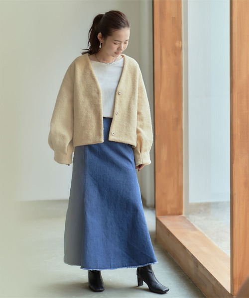 titivate（ティティベイト）の「ﾎﾞﾘｭｰﾑｽﾘｰﾌﾞｺﾝﾊﾟｸﾄﾌﾞﾙｿﾞﾝ（ブルゾン・レディース・アイボリー/イエロー/ライトグリーン・S/M）」の13枚目の写真