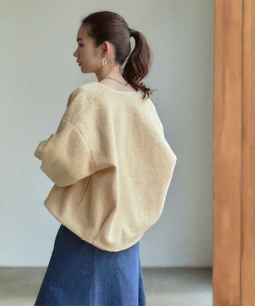 titivate（ティティベイト）の「ﾎﾞﾘｭｰﾑｽﾘｰﾌﾞｺﾝﾊﾟｸﾄﾌﾞﾙｿﾞﾝ（ブルゾン・レディース・アイボリー/イエロー/ライトグリーン・S/M）」の14枚目の写真