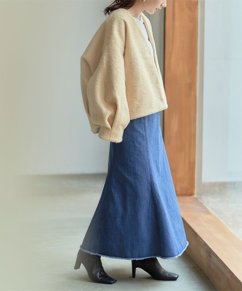 titivate（ティティベイト）の「ﾎﾞﾘｭｰﾑｽﾘｰﾌﾞｺﾝﾊﾟｸﾄﾌﾞﾙｿﾞﾝ（ブルゾン・レディース・アイボリー/イエロー/ライトグリーン・S/M）」の15枚目の写真