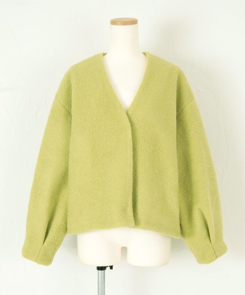 titivate（ティティベイト）の「ﾎﾞﾘｭｰﾑｽﾘｰﾌﾞｺﾝﾊﾟｸﾄﾌﾞﾙｿﾞﾝ（ブルゾン・レディース・アイボリー/イエロー/ライトグリーン・S/M）」の16枚目の写真