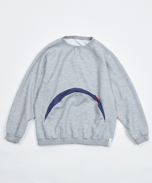 AlexanderLeeChang（アレキサンダーリーチャン）の「AlexanderLeeChang アレキサンダーリーチャン / BIG TWILL CREW ビッグシルエットツイルクルーネックスウェット セットアップトレーナー / AC012201（スウェット・メンズ・チャコール/グレー/グリーン・3/2）」の4枚目の写真