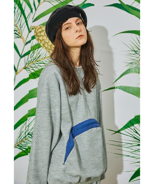 AlexanderLeeChang（アレキサンダーリーチャン）の「AlexanderLeeChang アレキサンダーリーチャン / BIG TWILL CREW ビッグシルエットツイルクルーネックスウェット セットアップトレーナー / AC012201（スウェット・メンズ・チャコール/グレー/グリーン・3/2）」の9枚目の写真