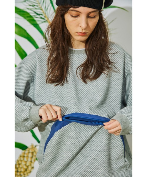 AlexanderLeeChang（アレキサンダーリーチャン）の「AlexanderLeeChang アレキサンダーリーチャン / BIG TWILL CREW ビッグシルエットツイルクルーネックスウェット セットアップトレーナー / AC012201（スウェット・メンズ・チャコール/グレー/グリーン・3/2）」の10枚目の写真