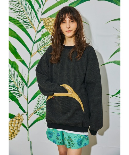 AlexanderLeeChang（アレキサンダーリーチャン）の「AlexanderLeeChang アレキサンダーリーチャン / BIG TWILL CREW ビッグシルエットツイルクルーネックスウェット セットアップトレーナー / AC012201（スウェット・メンズ・チャコール/グレー/グリーン・3/2）」の11枚目の写真