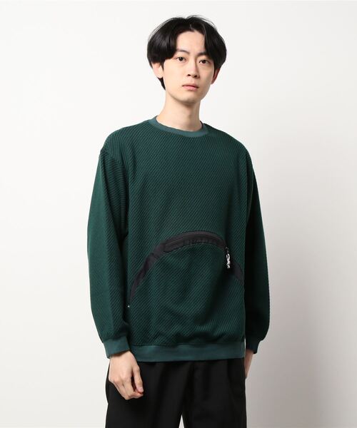 AlexanderLeeChang（アレキサンダーリーチャン）の「AlexanderLeeChang アレキサンダーリーチャン / BIG TWILL CREW ビッグシルエットツイルクルーネックスウェット セットアップトレーナー / AC012201（スウェット・メンズ・チャコール/グレー/グリーン・3/2）」の21枚目の写真